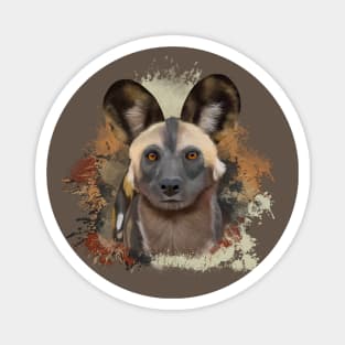 African Wild Dog | Wildlife Design Magnet